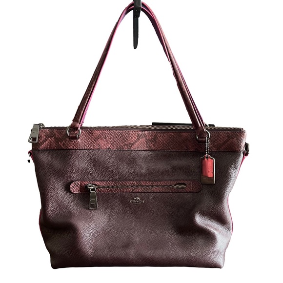 Coach Tyler python embossed carryall - Picture 1 of 12